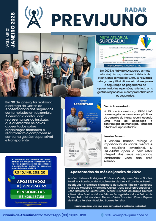 Radar PREVIJUNO – Volume 01 – Janeiro de 2026
