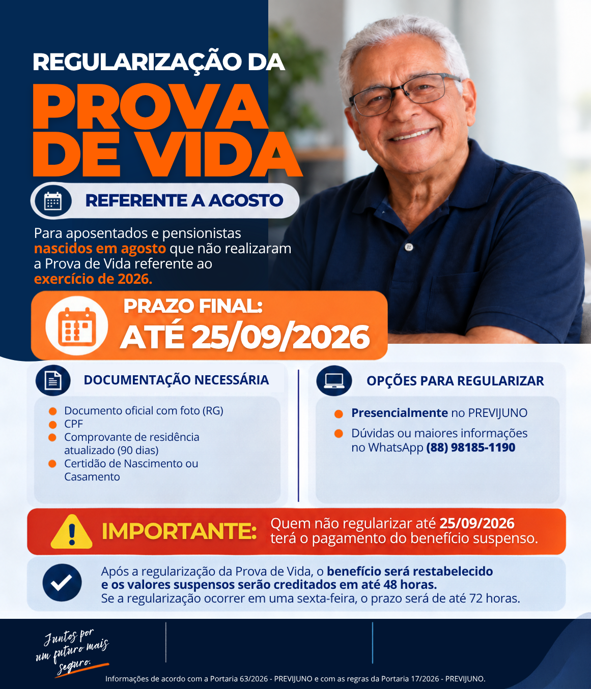 Regularização da Prova de Vida – Agosto 2026